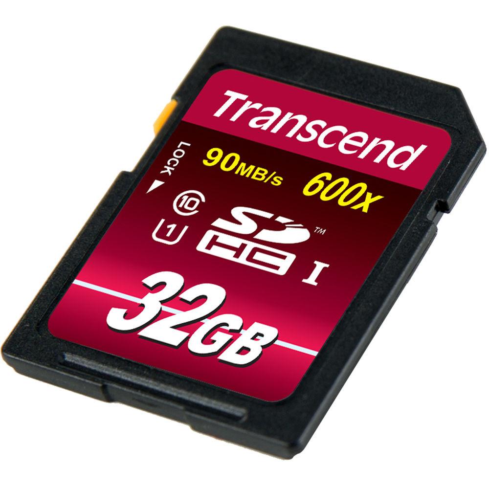 Transcend 32GB SDHC Ultimate 600x Class 10 UHS-I Memory Card