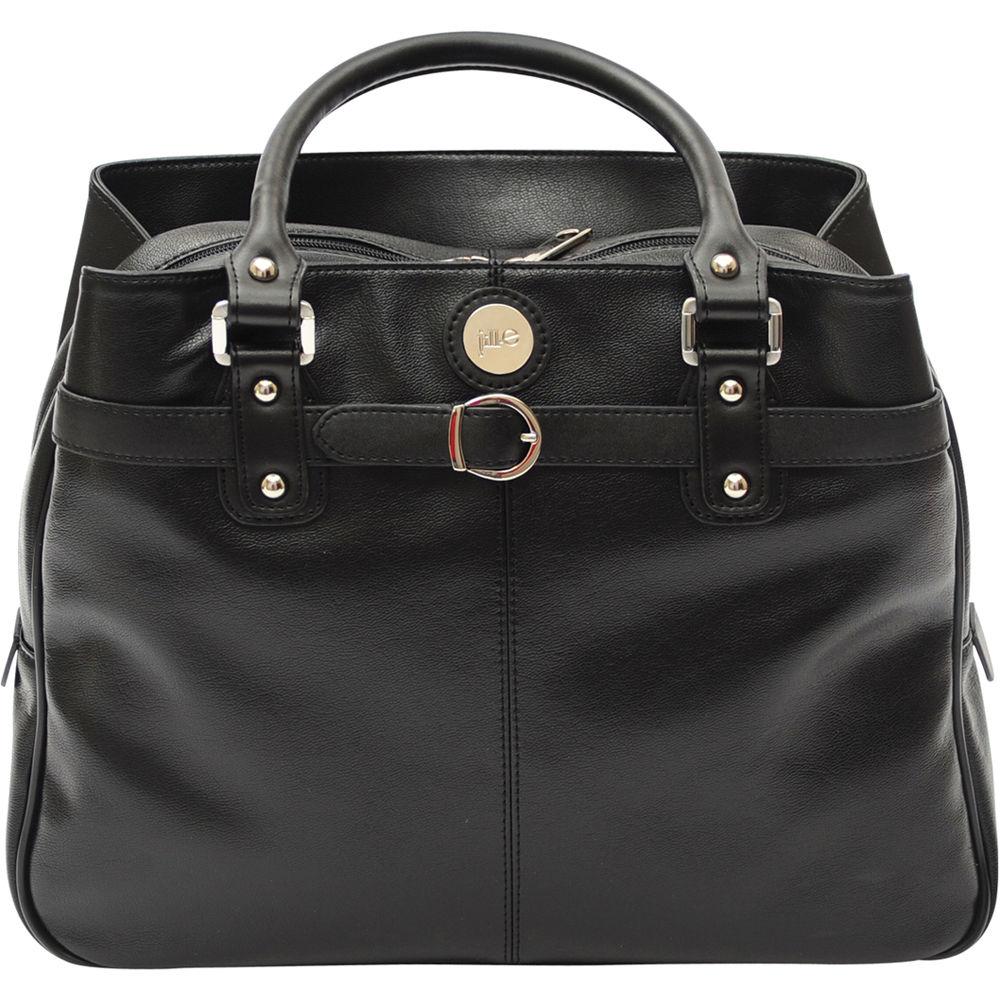 Jill-E Designs Laptop Career Bag - Black Leather