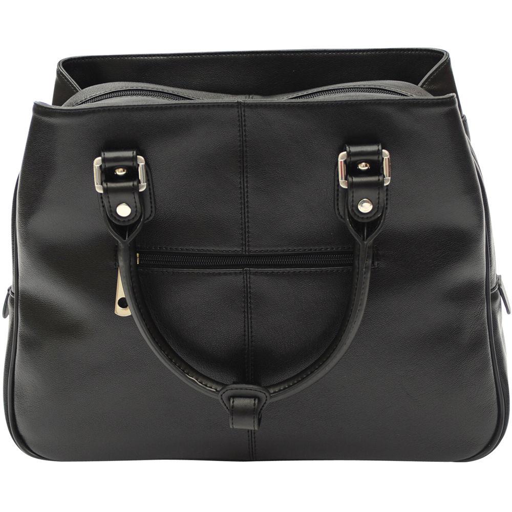 Jill-E Designs Laptop Career Bag - Black Leather