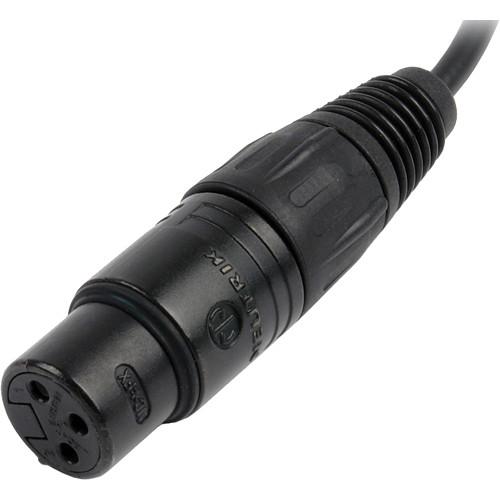 Remote Audio CAX3F1 4MMRA 3-Pin XLR Female to Angled 1 4" Mono Male Cable