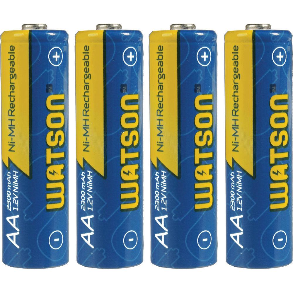 Watson 4-Hour Rapid Charger with 4 AA NiMH Rechargeable Batteries
