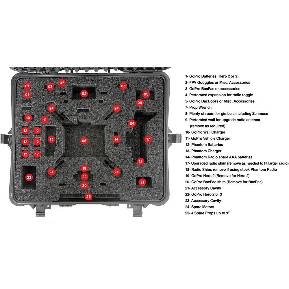 HPRC 2700PHA Hard Case for DJI Phantom Quadcopter