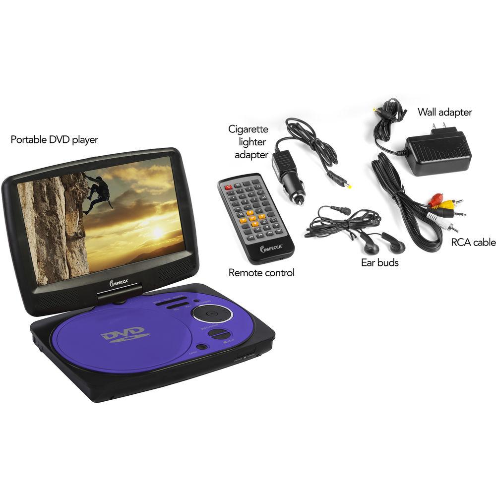 Impecca 9" Portable Swivel Multisystem DVD Player