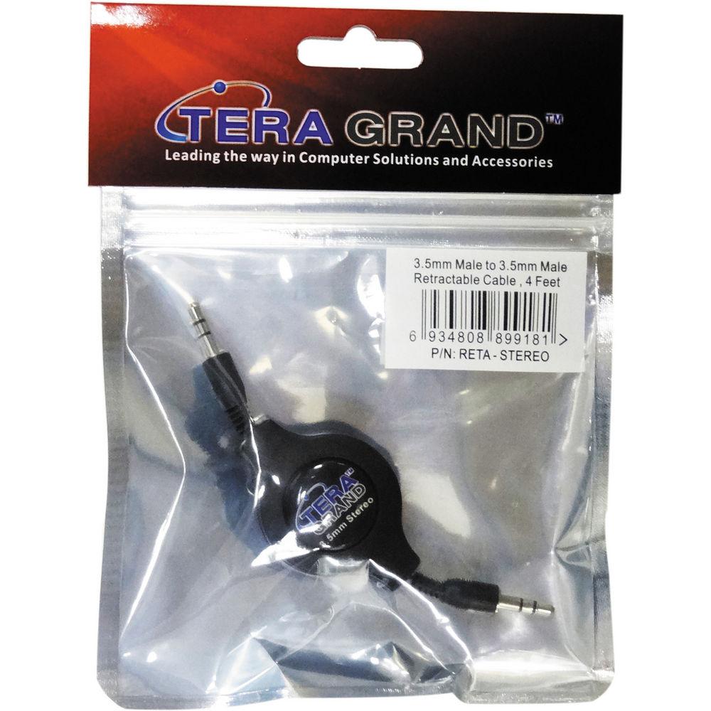 Tera Grand 3.5mm Male to 3.5mm Male Retractable Cable, Tera, Grand, 3.5mm, Male, to, 3.5mm, Male, Retractable, Cable