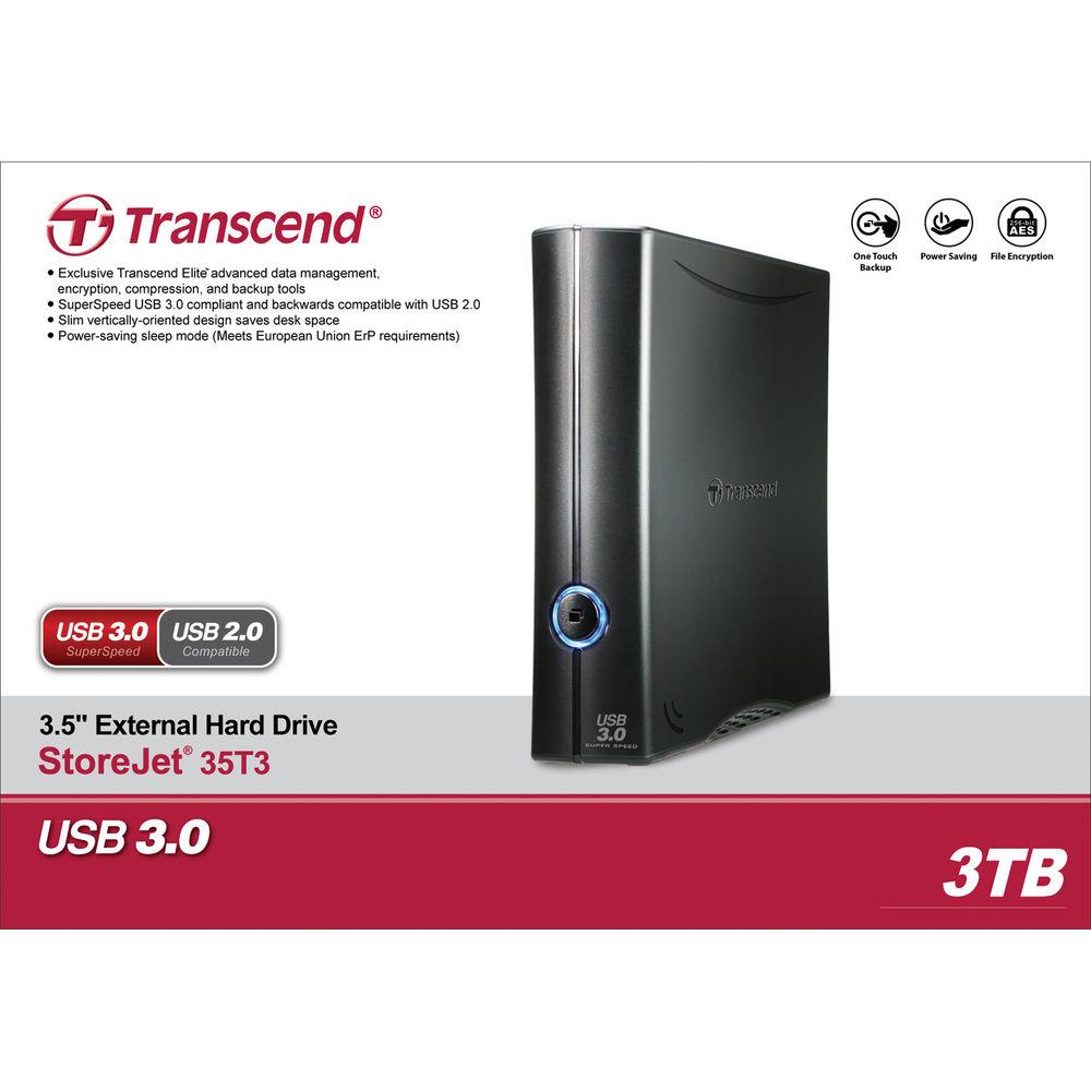 Transcend 3TB StoreJet 35T3 External Hard Drive