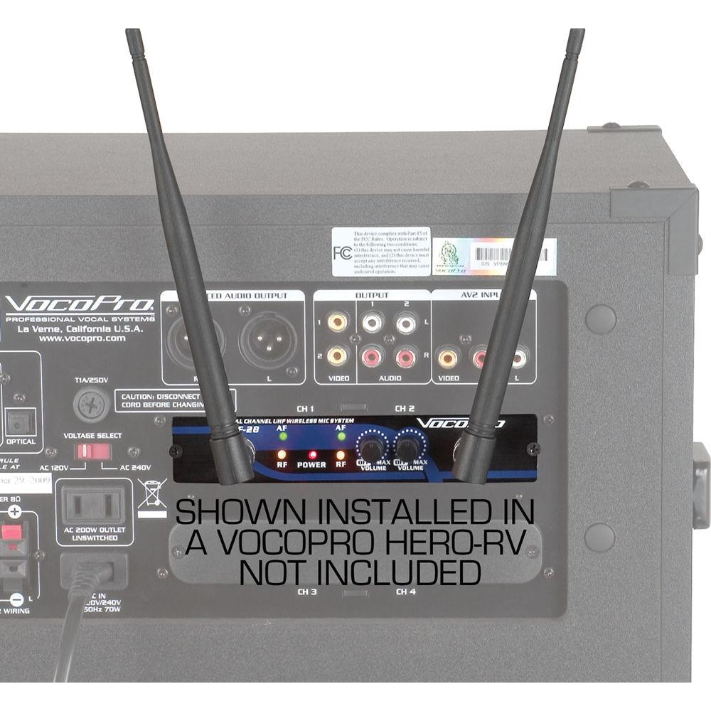 VocoPro UHF-28 Diamond Dual Channel UHF Wireless Microphone System