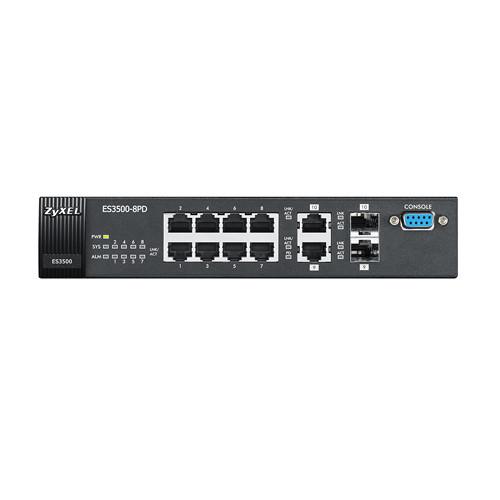 ZyXEL 8-Port Layer 2 FE Managed Switch with 2 x Dual Personality GbE Uplinks