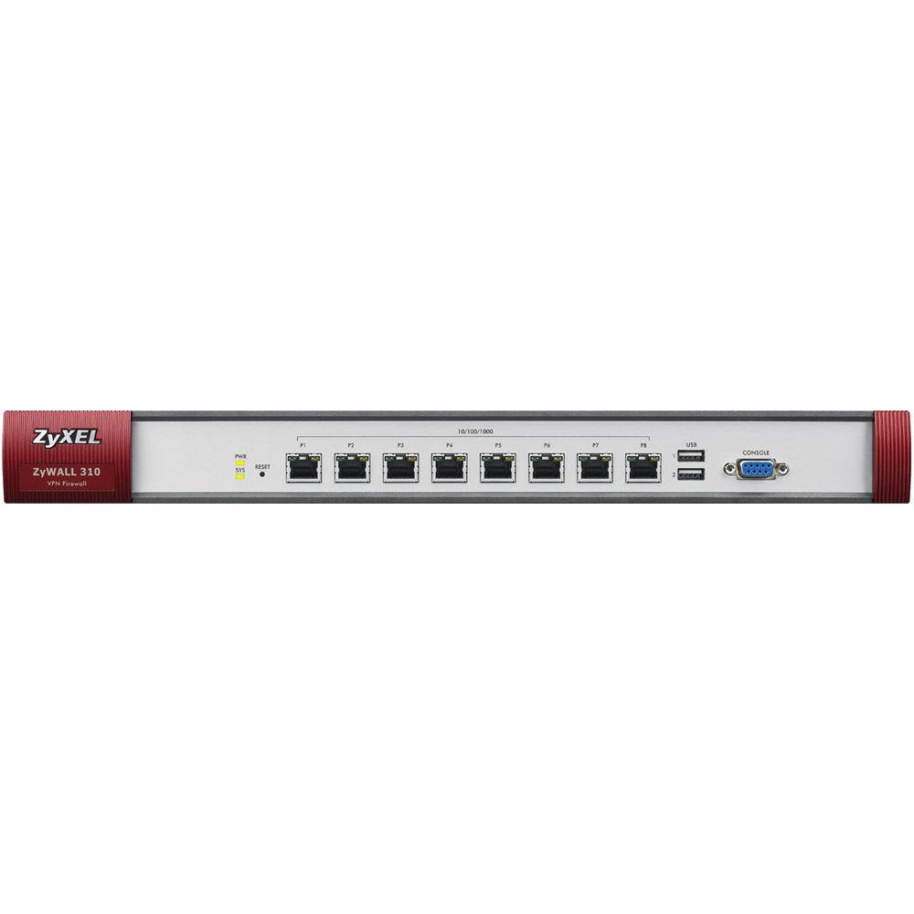 ZyXEL ZyWALL310 2 GbE SPI 500 Mb s VPN Firewall with 8 GbE Ports, ZyXEL, ZyWALL310, 2, GbE, SPI, 500, Mb, s, VPN, Firewall, with, 8, GbE, Ports