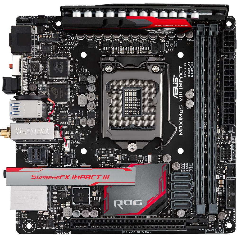 ASUS Republic of Gamers Maximus VIII Impact Mini-ITX Motherboard