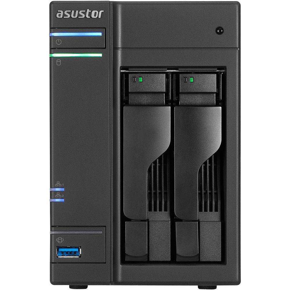 Asustor 2-Bay NAS Server with Intel Celeron Braswell Dual-Core Processor & 2GB Dual-Channel Memory