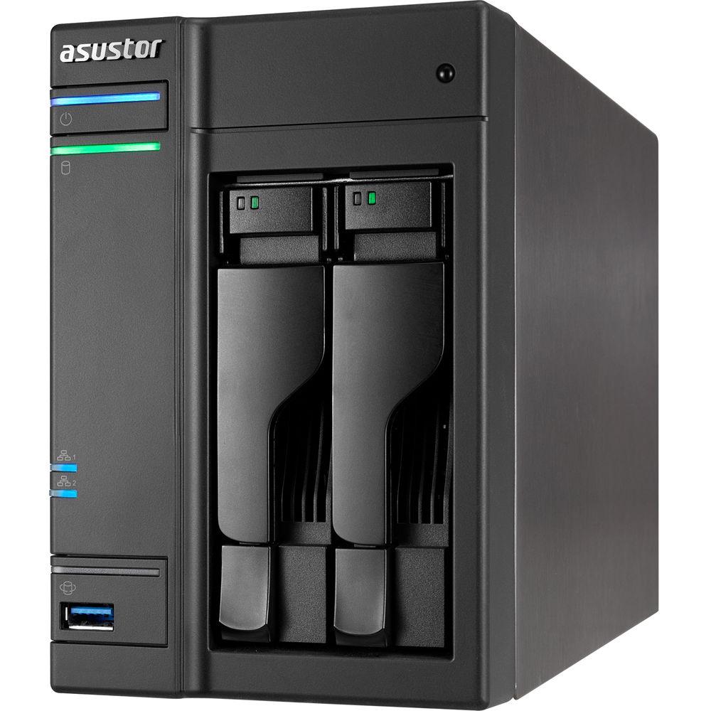 Asustor 2-Bay NAS Server with Intel Celeron Braswell Dual-Core Processor & 2GB Dual-Channel Memory