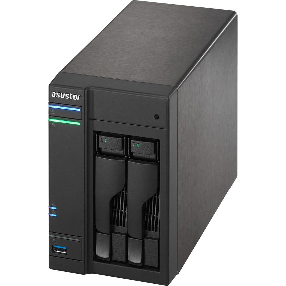 Asustor 2-Bay NAS Server with Intel Celeron Braswell Dual-Core Processor & 2GB Dual-Channel Memory