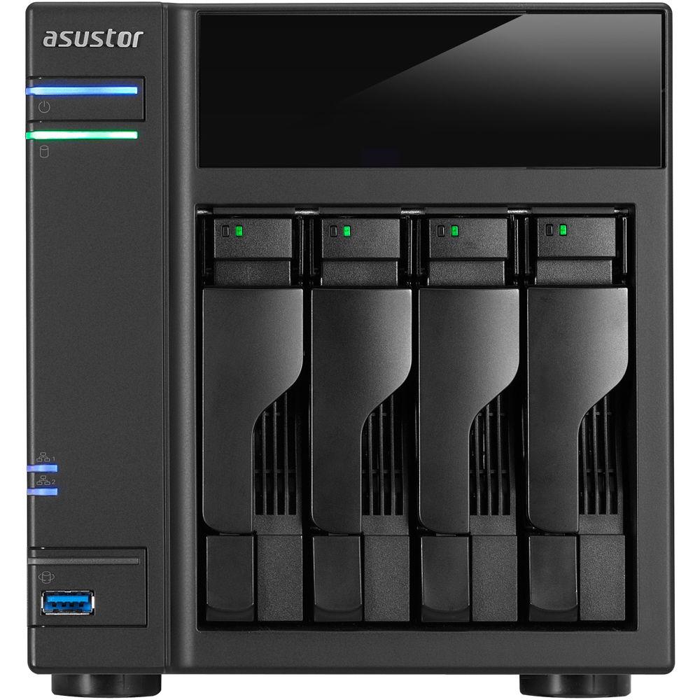 Asustor 4-Bay NAS Server with Intel Celeron Braswell Dual-Core Processor & 2GB Dual-Channel Memory, Asustor, 4-Bay, NAS, Server, with, Intel, Celeron, Braswell, Dual-Core, Processor, &, 2GB, Dual-Channel, Memory
