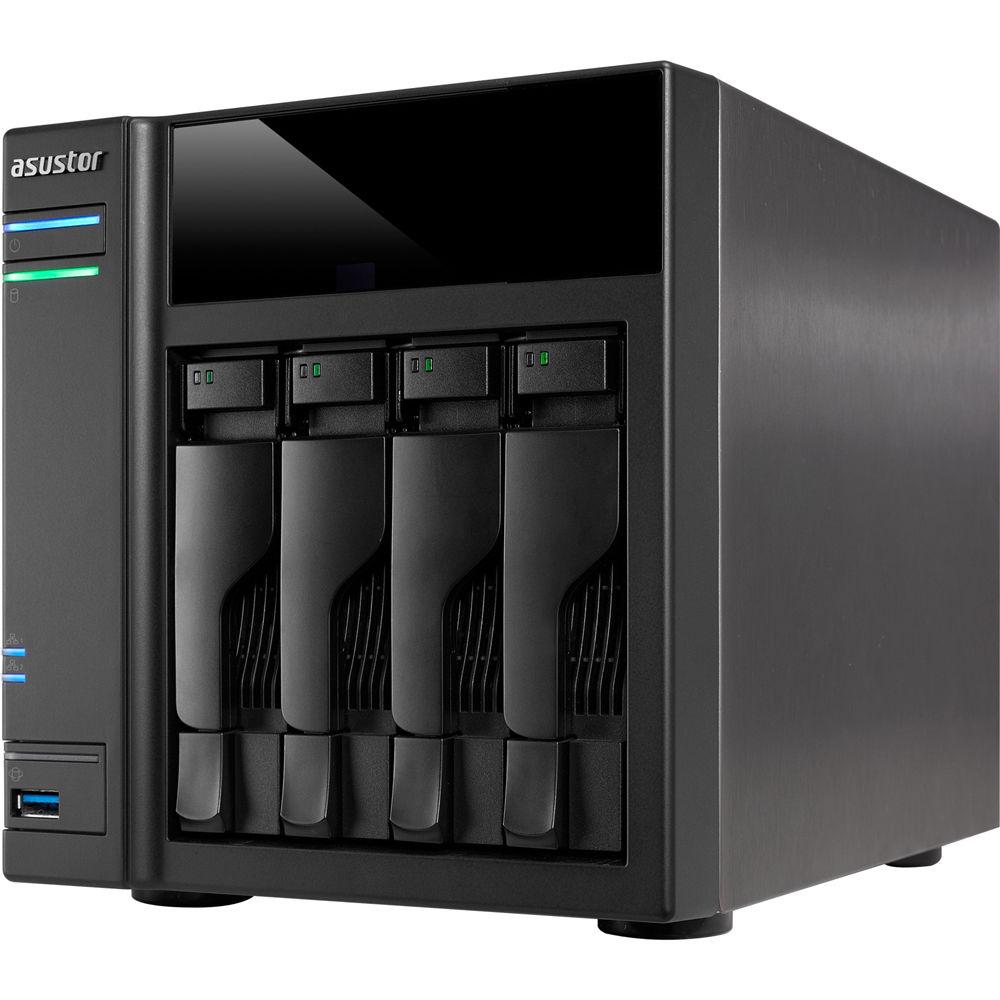 Asustor 4-Bay NAS Server with Intel Celeron Braswell Dual-Core Processor & 2GB Dual-Channel Memory, Asustor, 4-Bay, NAS, Server, with, Intel, Celeron, Braswell, Dual-Core, Processor, &, 2GB, Dual-Channel, Memory