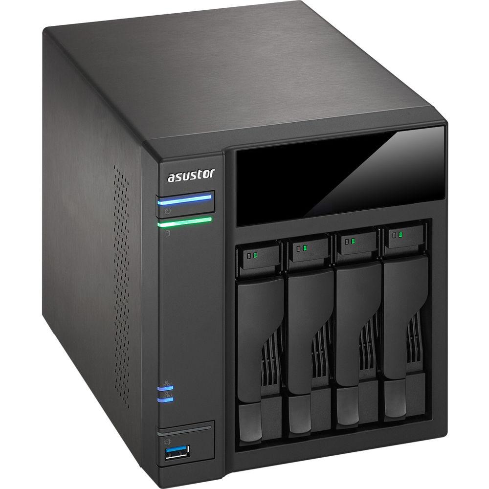 Asustor 4-Bay NAS Server with Intel Celeron Braswell Dual-Core Processor & 2GB Dual-Channel Memory