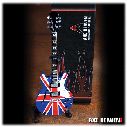 AXE HEAVEN Noel Gallagher Union Jack Supernova Miniature Guitar Replica Collectible