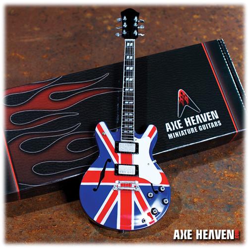 AXE HEAVEN Noel Gallagher Union Jack Supernova Miniature Guitar Replica Collectible