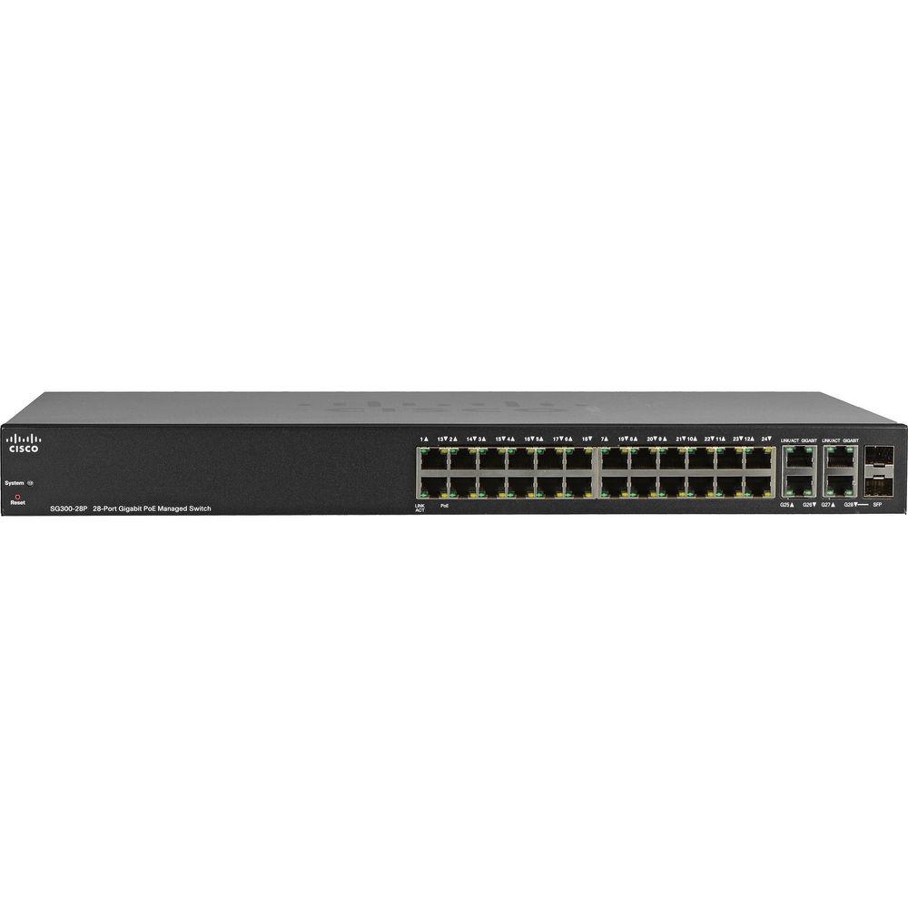 Cisco SG300-28PP 24-Port 10 100 1000 Gigabit PoE Managed Switch