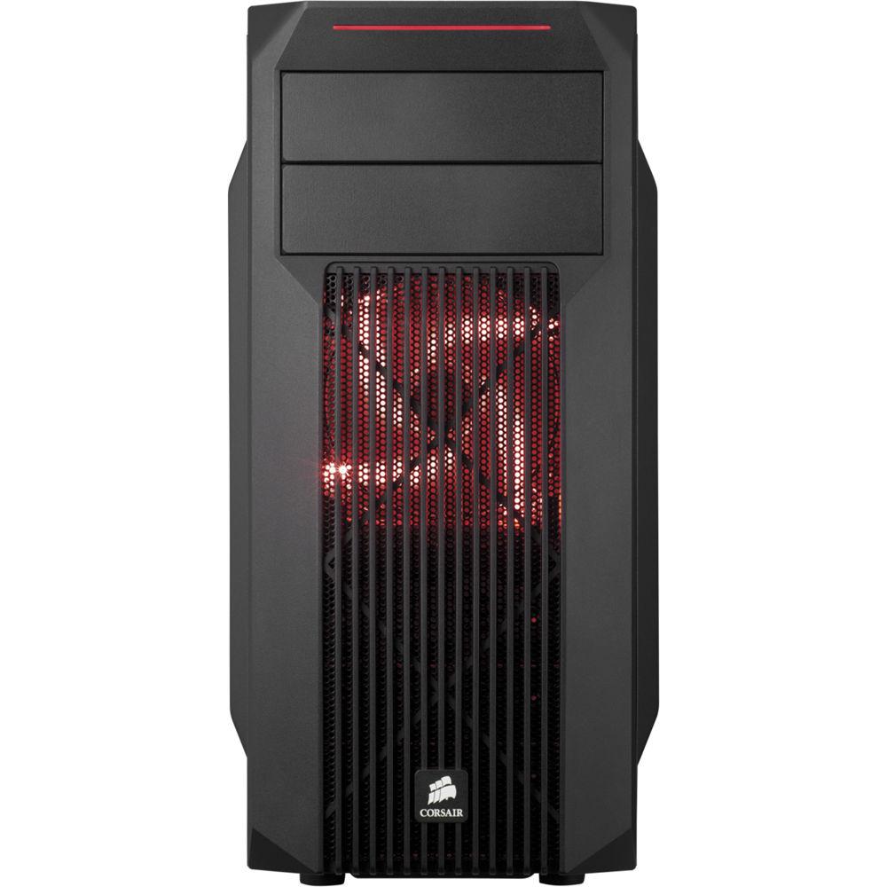 Corsair Carbide Series SPEC-02 Red LED Mid-Tower Gaming Case, Corsair, Carbide, Series, SPEC-02, Red, LED, Mid-Tower, Gaming, Case