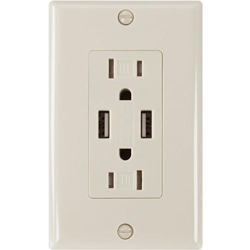 NewerTech Power2U 15A Dual AC Outlet with Two USB Charging Ports