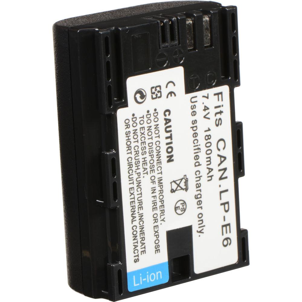 ProAm USA Canon LP-E6 Equivalent 2000mAh Lithium-Ion Battery and Charger