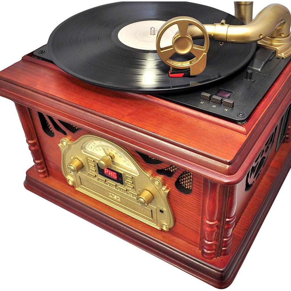 Pyle Pro Vintage Turntable with Horn and USB MP3 Recording