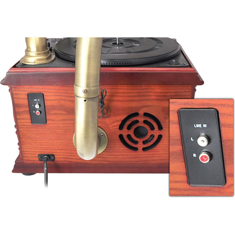 Pyle Pro Vintage Turntable with Horn and USB MP3 Recording