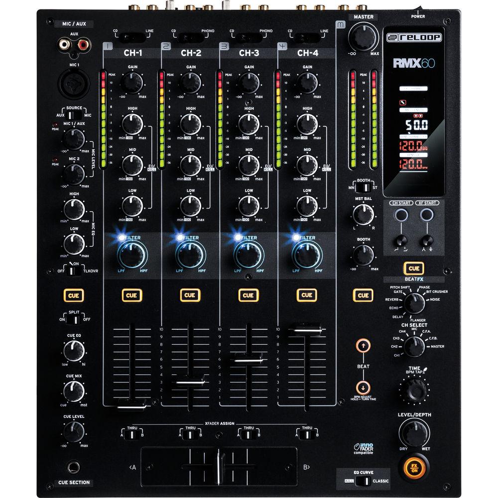 Reloop RMX-60 Digital 4 1 Channel DJ Mixer with Built-in EFX