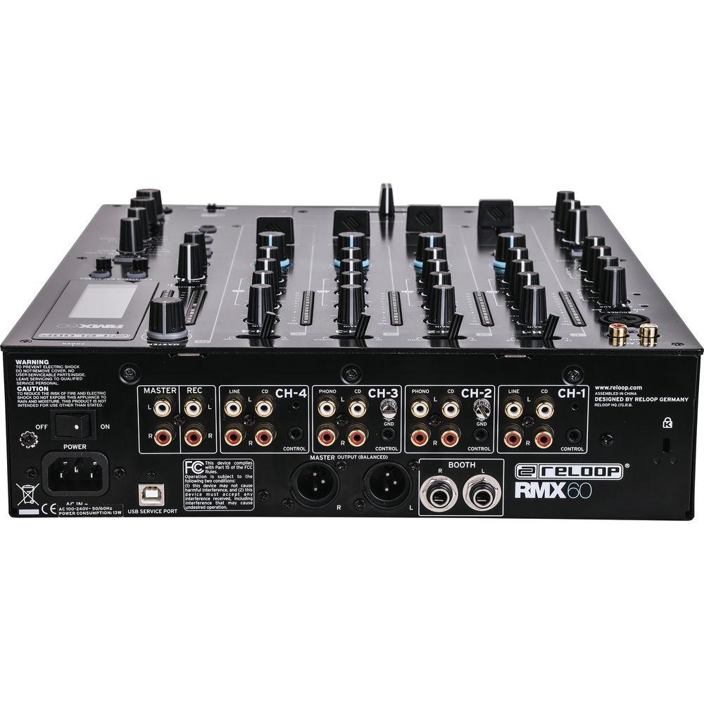 Reloop RMX-60 Digital 4 1 Channel DJ Mixer with Built-in EFX, Reloop, RMX-60, Digital, 4, 1, Channel, DJ, Mixer, with, Built-in, EFX