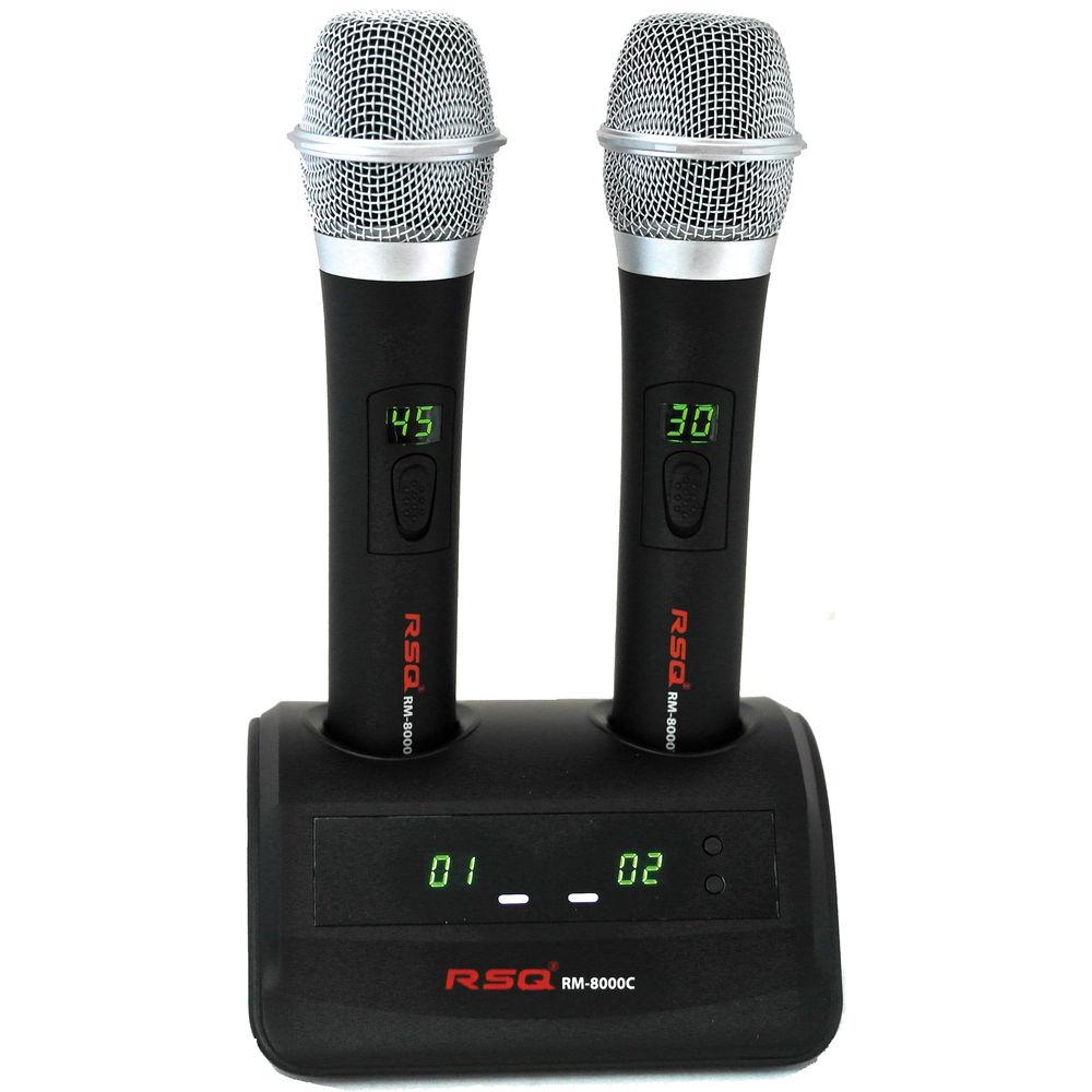 RSQ Audio RM-8000 Rechargeable Dual Channel Wireless Microphone System, RSQ, Audio, RM-8000, Rechargeable, Dual, Channel, Wireless, Microphone, System