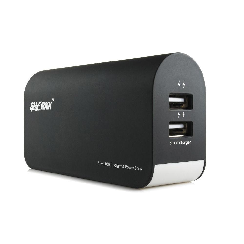 SHARKK 5000mAh Dual USB Port Charger and Power Bank
