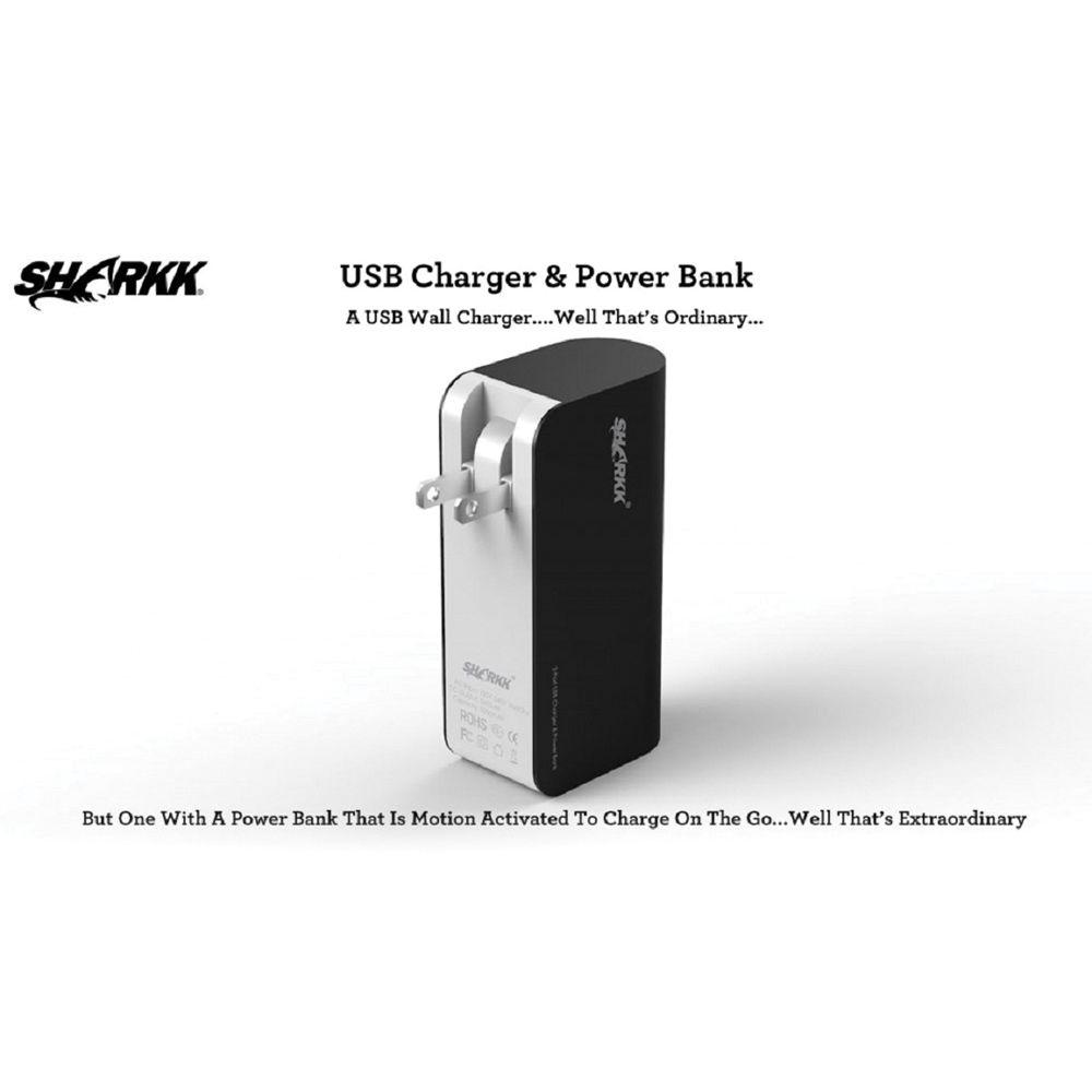 SHARKK 5000mAh Dual USB Port Charger and Power Bank, SHARKK, 5000mAh, Dual, USB, Port, Charger, Power, Bank