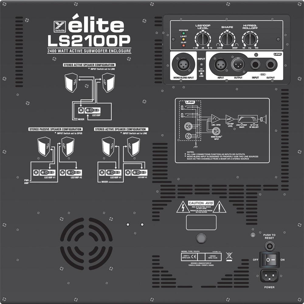 Yorkville Sound LS2100P 21" Elite Series Powered Subwoofer