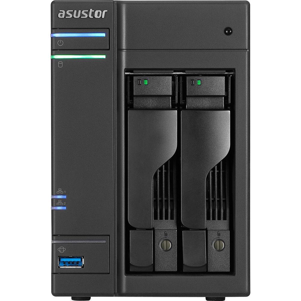 Asustor 2-Bay NAS Server with Intel Celeron Braswell Quad-Core Processor & 4GB Dual-Channel Memory