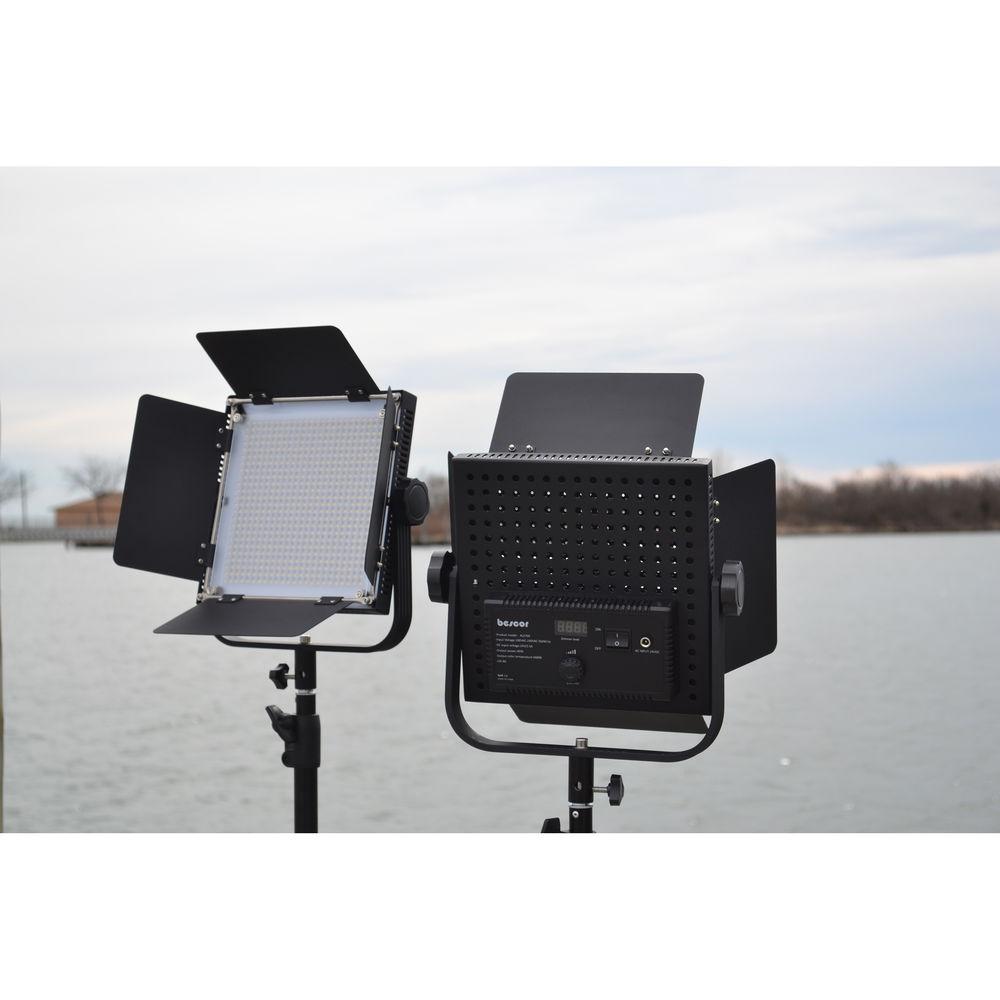 Bescor AL-576K LED Studio 2-Light Kit