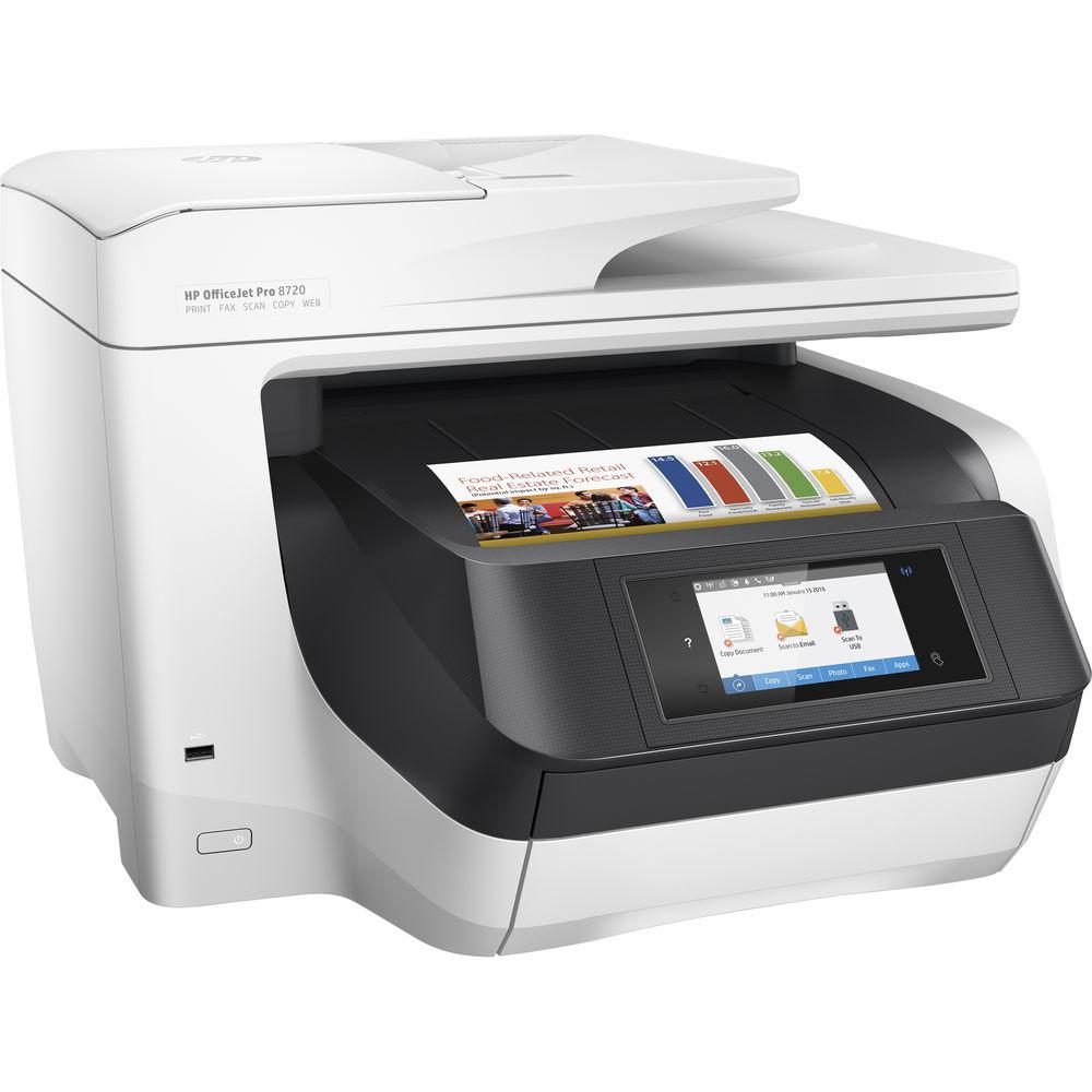 HP OfficeJet Pro 8720 All-in-One Inkjet Printer, HP, OfficeJet, Pro, 8720, All-in-One, Inkjet, Printer