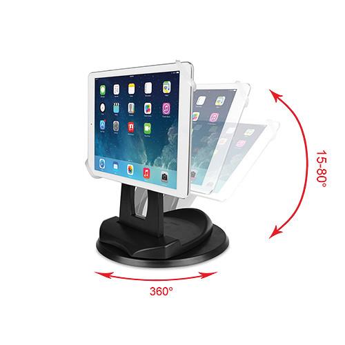 Macally SPINGRIP 2-in-1 Swivel Desk Stand and Hand Strap Tablet Holder