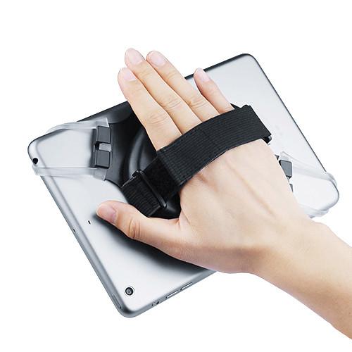 Macally SPINGRIP 2-in-1 Swivel Desk Stand and Hand Strap Tablet Holder