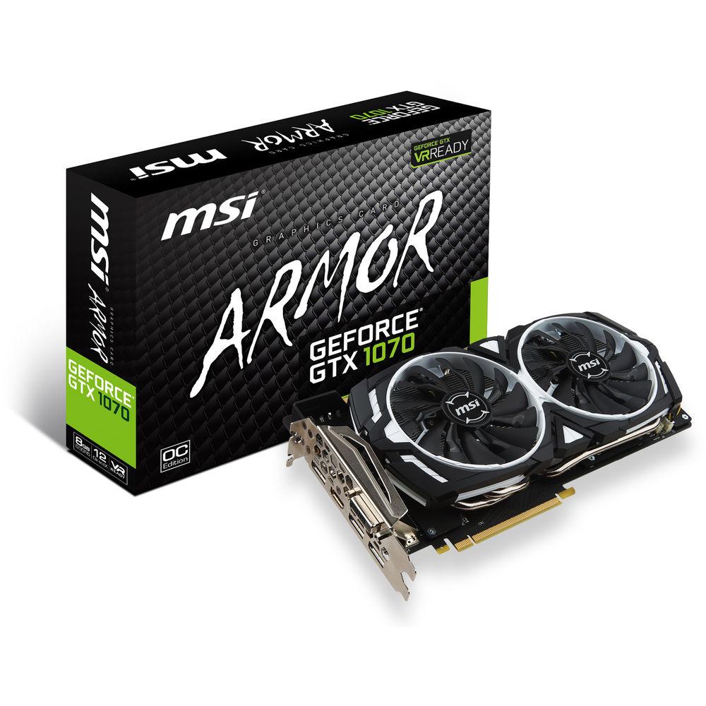 MSI GeForce GTX 1070 ARMOR 8G OC Graphics Card