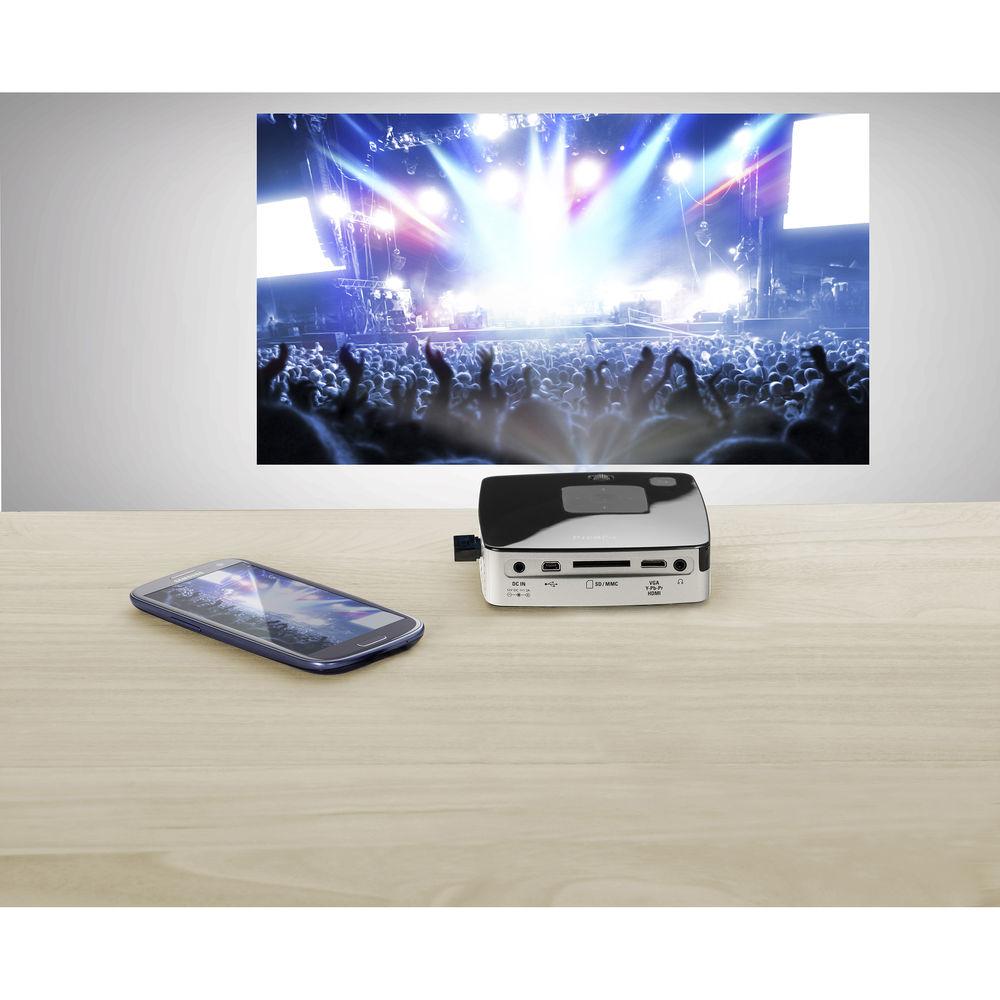 Philips PicoPix PPX3417 170-Lumen FWVGA DLP Pico Projector with Wi-Fi Adapter