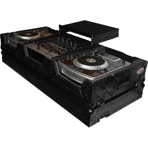 ProX DJ Coffin for 4-Channel DJ Mixer and 2x CD Players with Laptop Shelf and Wheels, ProX, DJ, Coffin, 4-Channel, DJ, Mixer, 2x, CD, Players, with, Laptop, Shelf, Wheels