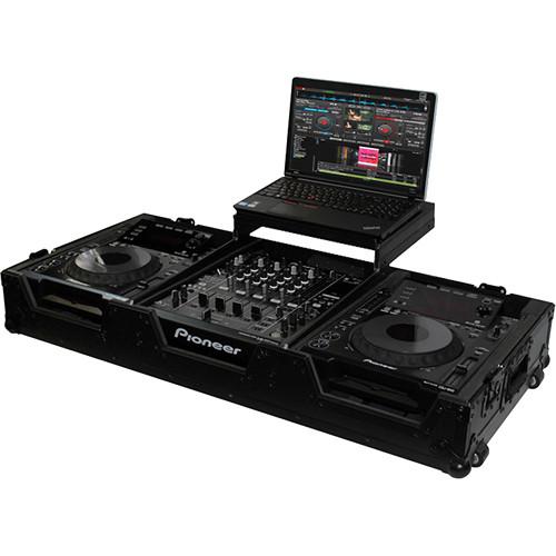 ProX DJ Coffin for 4-Channel DJ Mixer and 2x CD Players with Laptop Shelf and Wheels, ProX, DJ, Coffin, 4-Channel, DJ, Mixer, 2x, CD, Players, with, Laptop, Shelf, Wheels