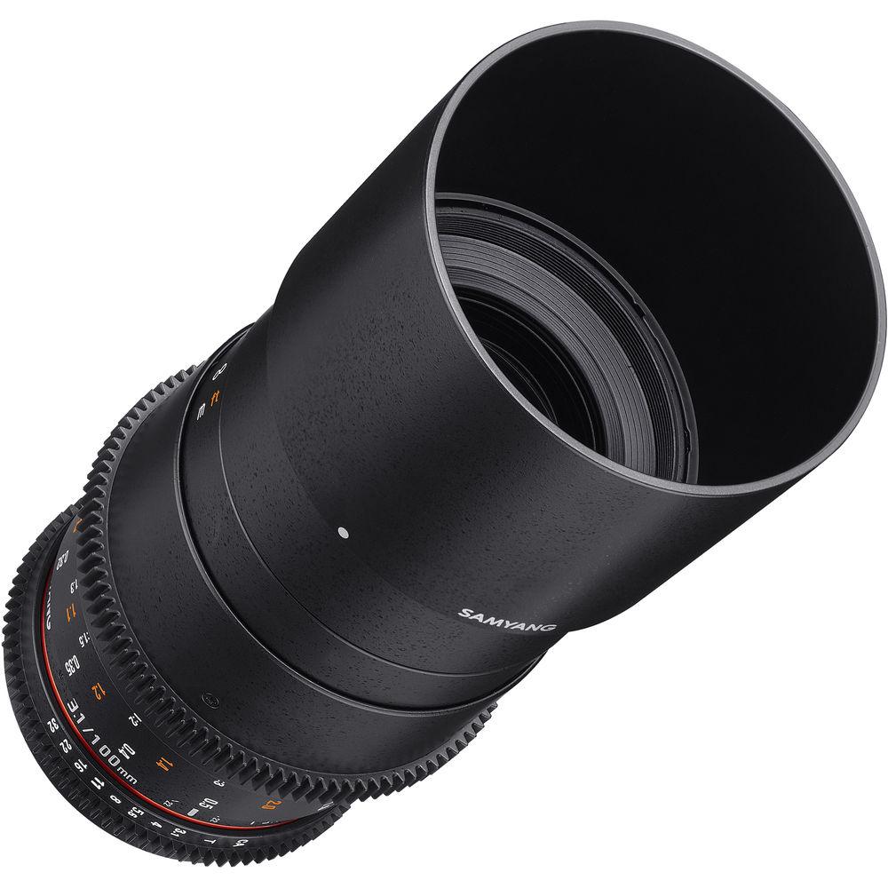 Samyang 100mm T3.1 VDSLRII Cine Lens for Canon EF Mount with Macro, Samyang, 100mm, T3.1, VDSLRII, Cine, Lens, Canon, EF, Mount, with, Macro