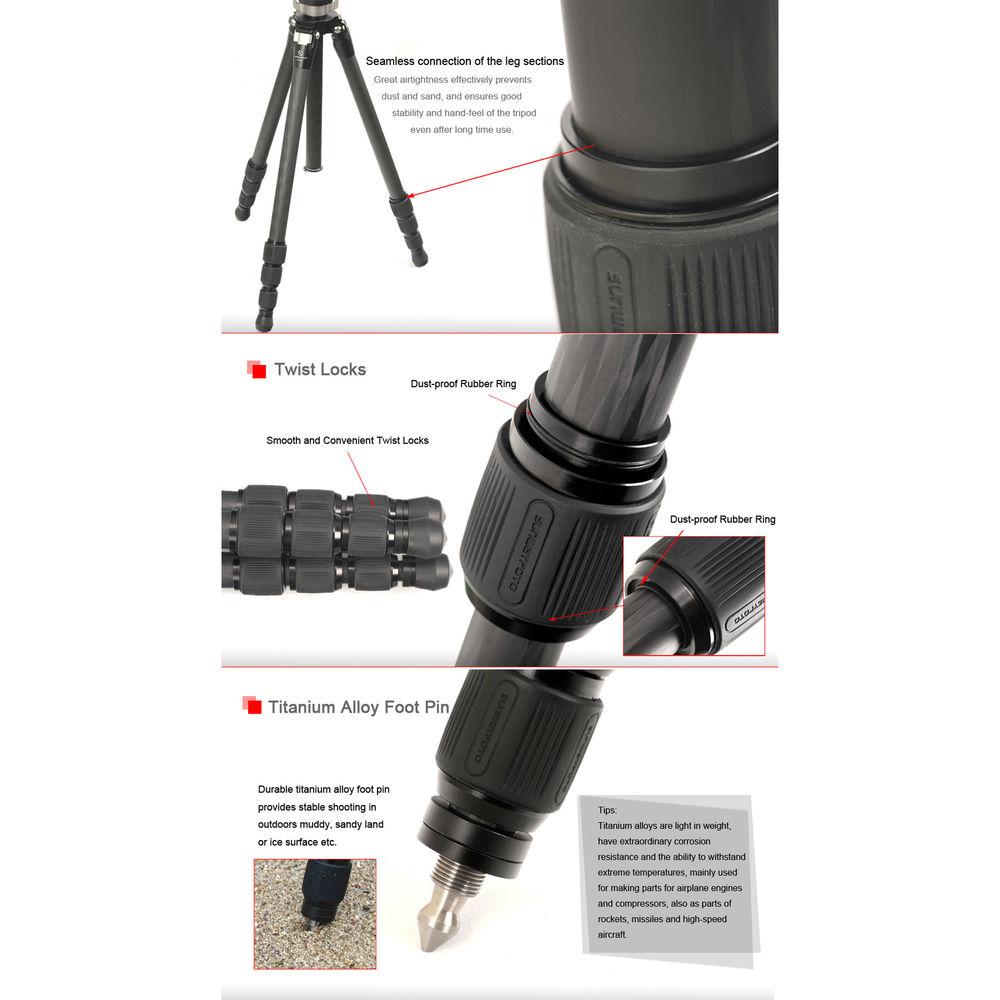Sunwayfoto T2C40C Carbon Fiber Tripod