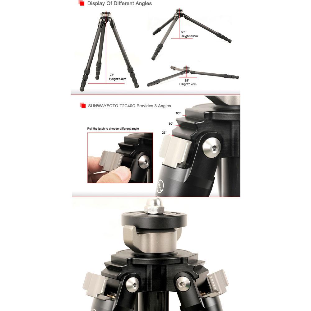 Sunwayfoto T2C40C Carbon Fiber Tripod
