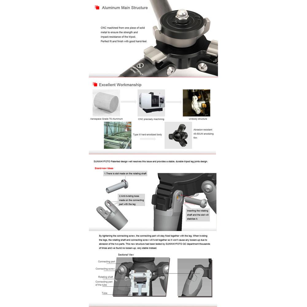 Sunwayfoto T2C40C Carbon Fiber Tripod