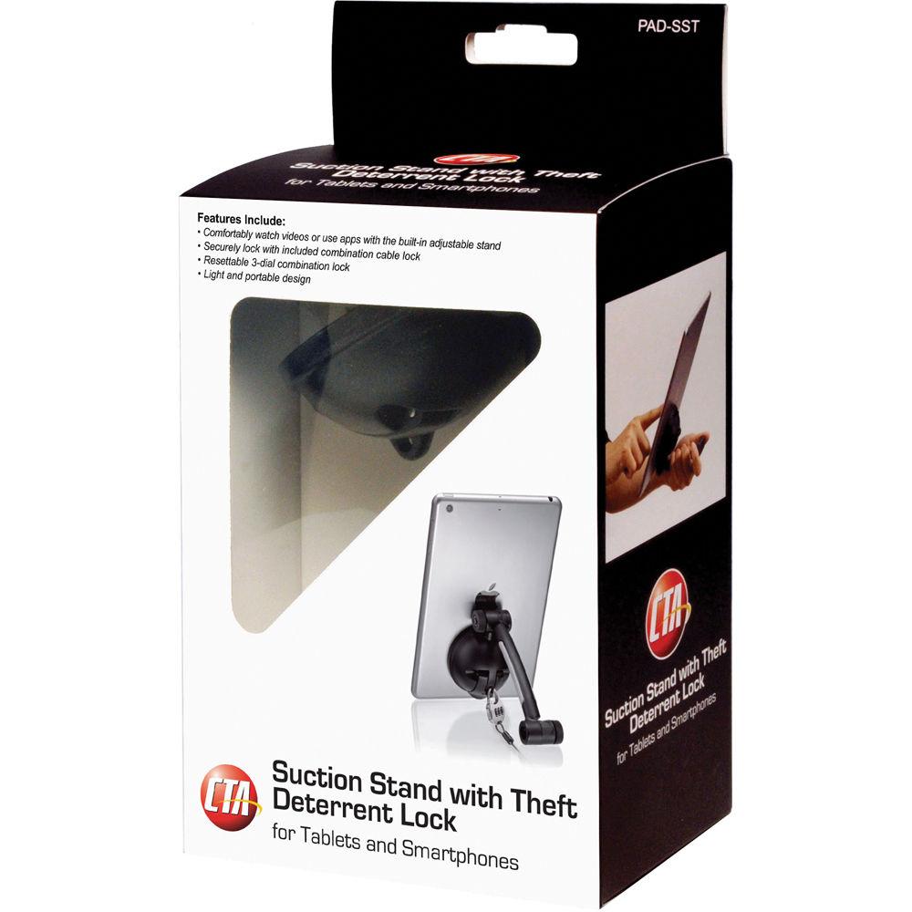 CTA Digital Suction Stand with Theft Deterrent Lock for Tablets and Smartphones, CTA, Digital, Suction, Stand, with, Theft, Deterrent, Lock, Tablets, Smartphones