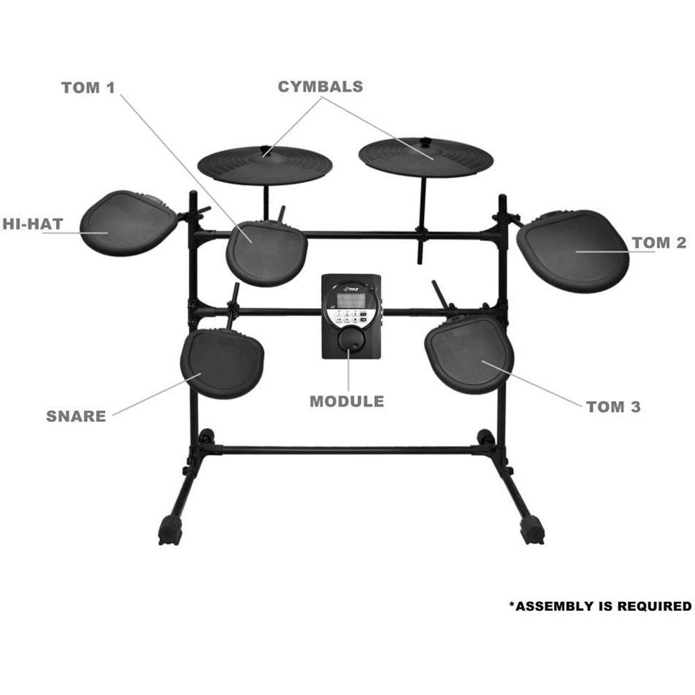 Pyle Pro Digital Drum Set & Electronic 7-Pad Drum Machine System
