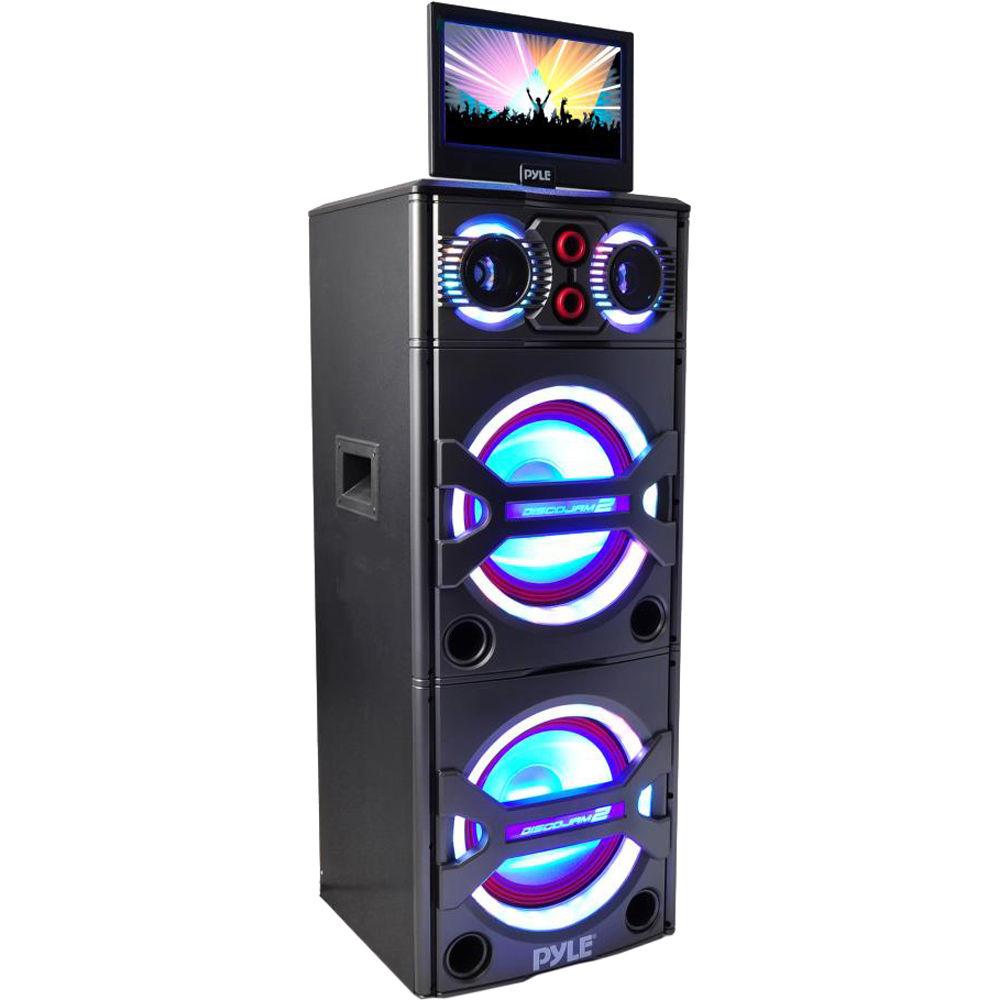 Pyle Pro PKRK215 - 2000W Bluetooth Portable Karaoke System with Built-In Screen