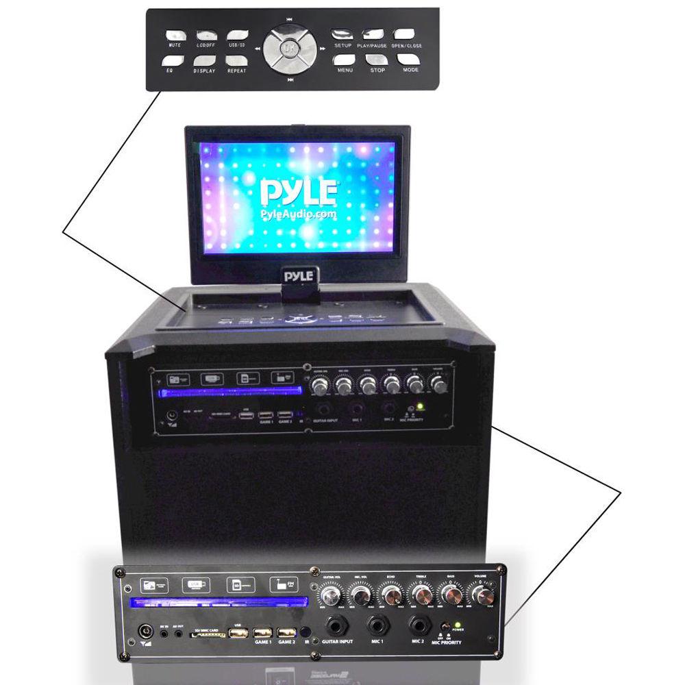 Pyle Pro PKRK215 - 2000W Bluetooth Portable Karaoke System with Built-In Screen